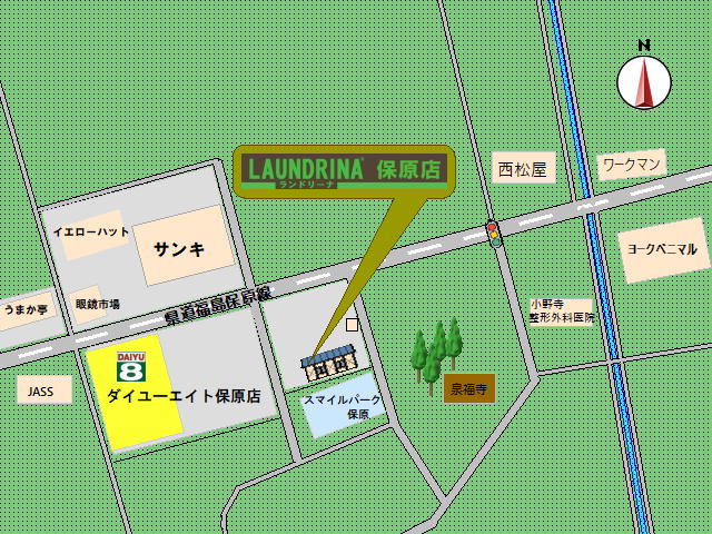 ランドリーナ保原店 地図